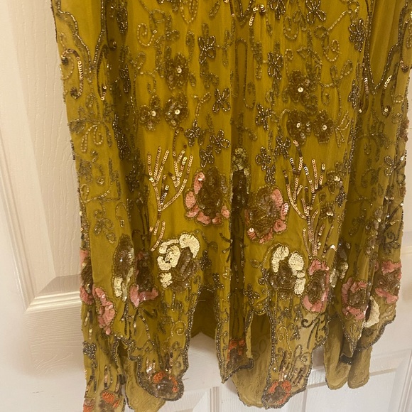 FREE PEOPLE MAGIC GARDEN PARTY DRESS 20s Flapper ART DECO Sequin Embellished S - Picture 6 of 16